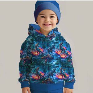 NWT Little Snuggles Charlie's Project Dinosaur Bamboo Pullover Hoodie - size 3T